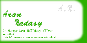 aron nadasy business card